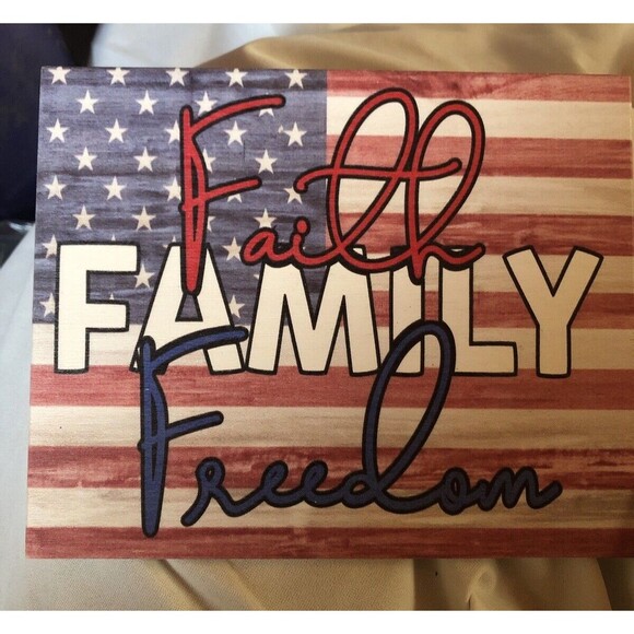 JennyGems Patriotic Decorations, 4th of July Decor, Wooden Sign for Wall NEW!! - Picture 8 of 11
